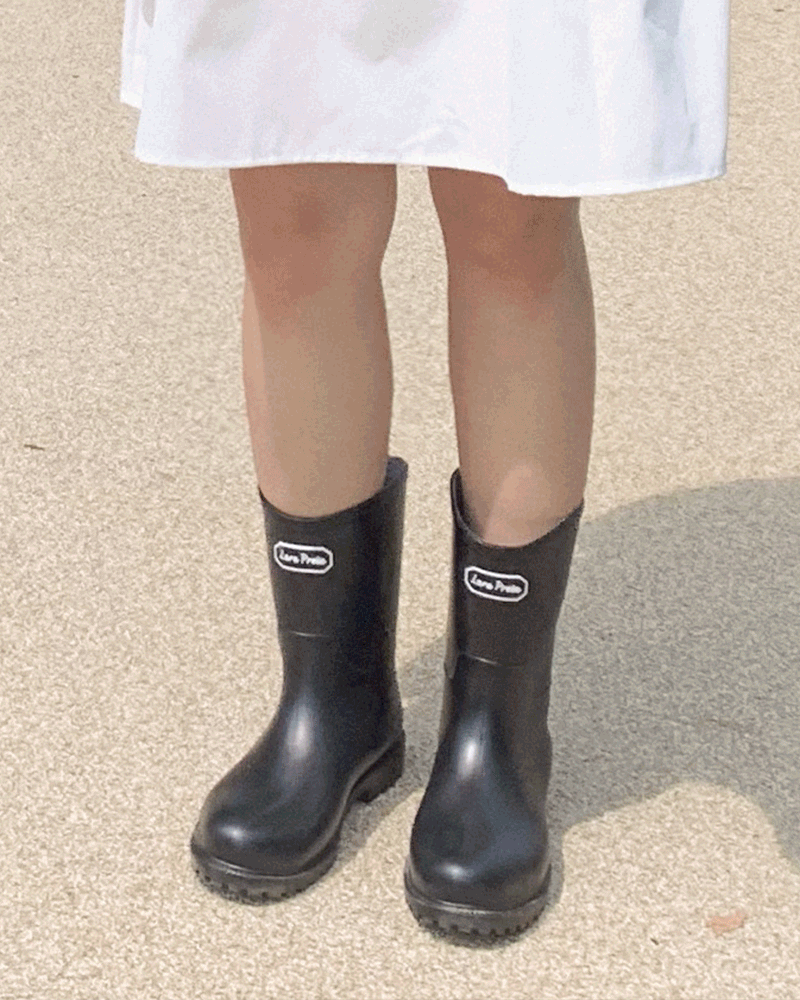 드롭 미들 레인부츠 (장마철 필수템/숏장화/여름)