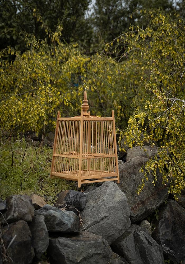 수공예 나무 새장 (인테리어 소품)