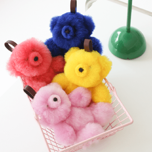 Alpaca Candy teddy bear keyring