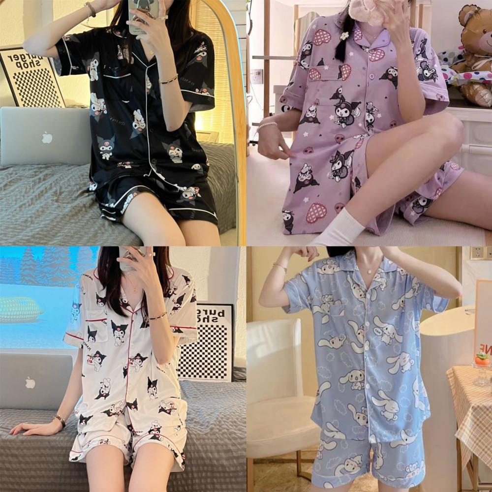 쿠로미 마이멜로디 반팔잠옷 산리오잠옷 홈웨어 반티 여름 파자마