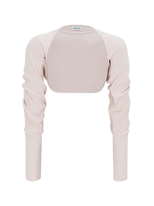 COTTON BASIC BOLERO-BABY PINK