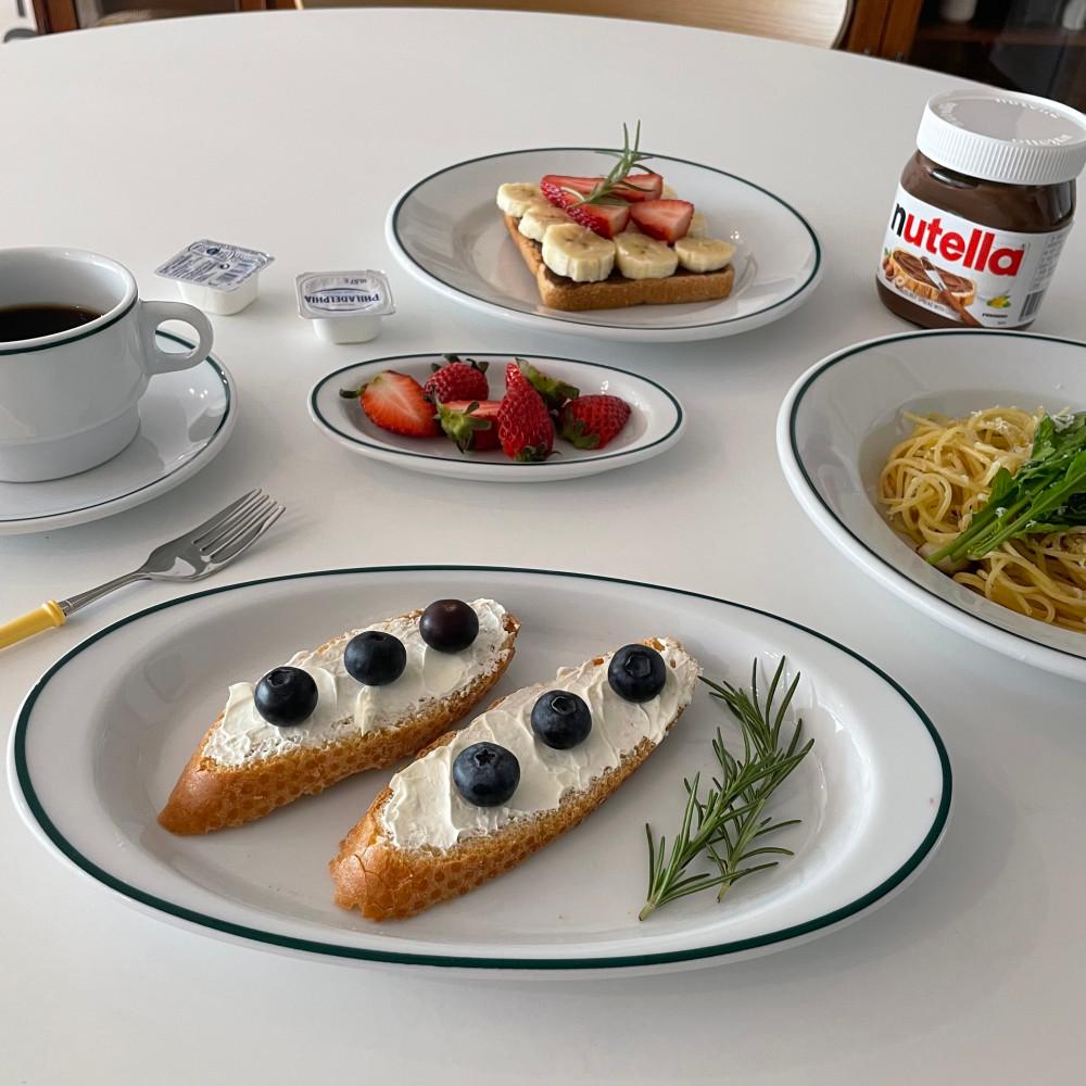 폴바살 이사바 시리즈 그린 오벌L/컵앤소서