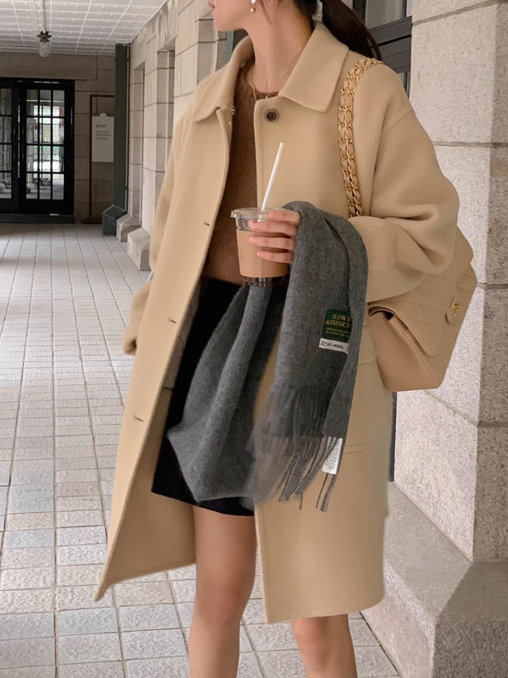 에그 핸드메이드 코트_egg Handmade coat (후디니트 세트,울90)