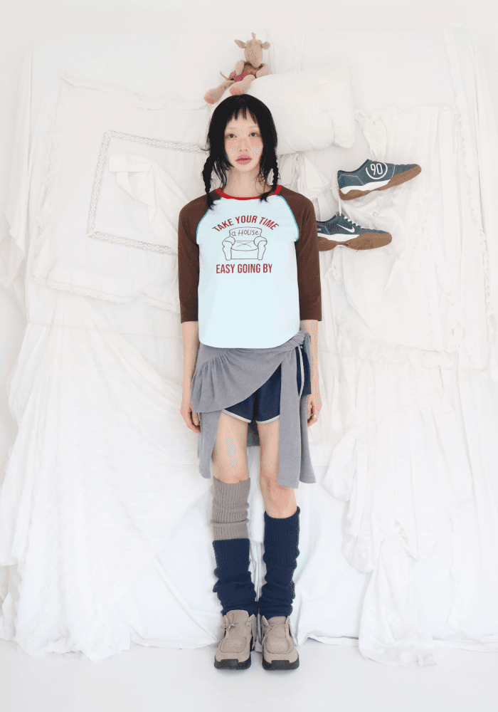 Sofa Raglan T-shirt_Brown