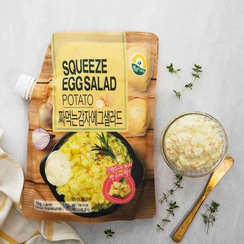 풍요한아침 짜먹는 감자 에그 샐러드, 1kg, 1개 - 간편식샐러드 | 쿠팡