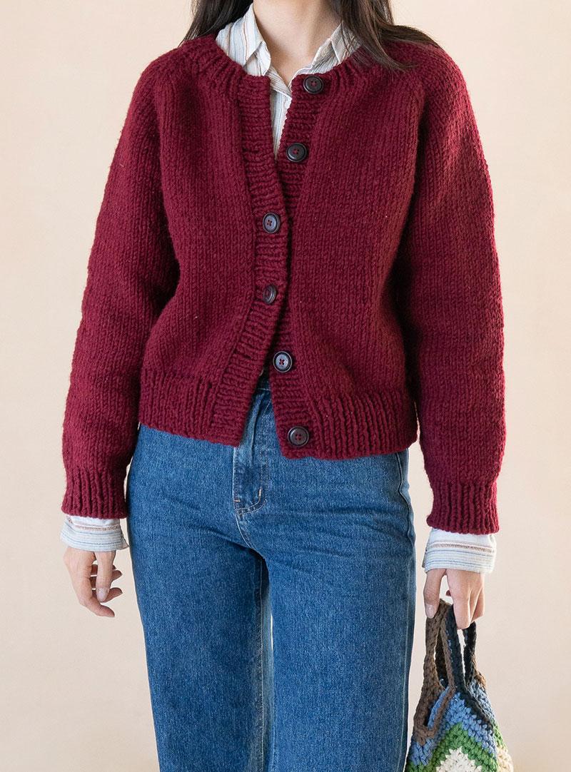 [DIY] 뉴테디울 레글런 탑다운 라운드넥 가디건(동영상)