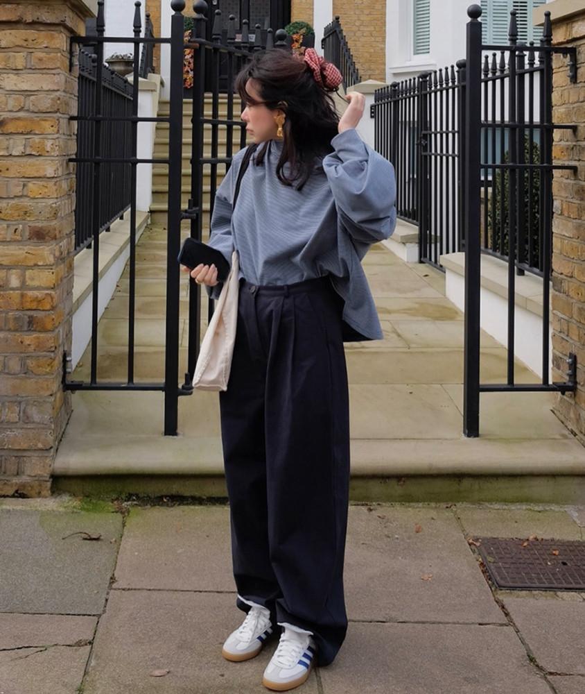 딥네이비 워싱 팬츠