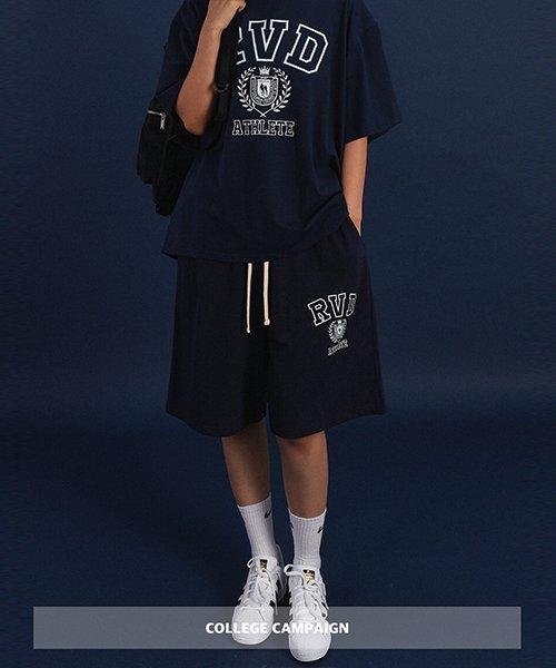 (College Campaign) 와이드 하프팬츠 (예일네이비)