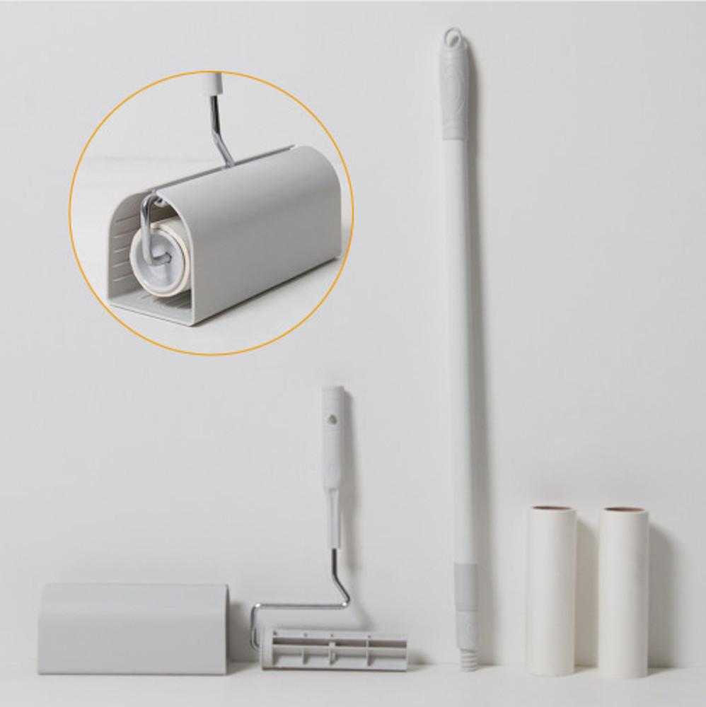 생활백서 길이조절 스탠딩돌돌이 테이프 막대 롱 봉 스탠드형 롤클리너 사선형 거치대