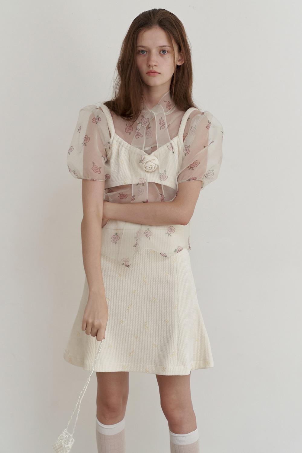 [2차] Puff Organza Top (Beige)