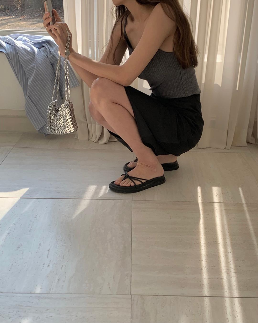 Coco shirring sleeveless t