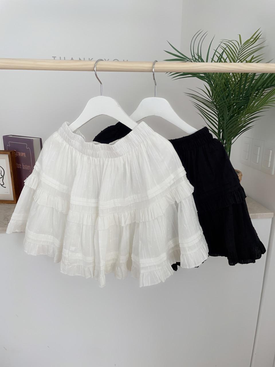 [땡큐]라플 레이스 프릴 밴딩 속바지 미니 스커트(2color)E-693