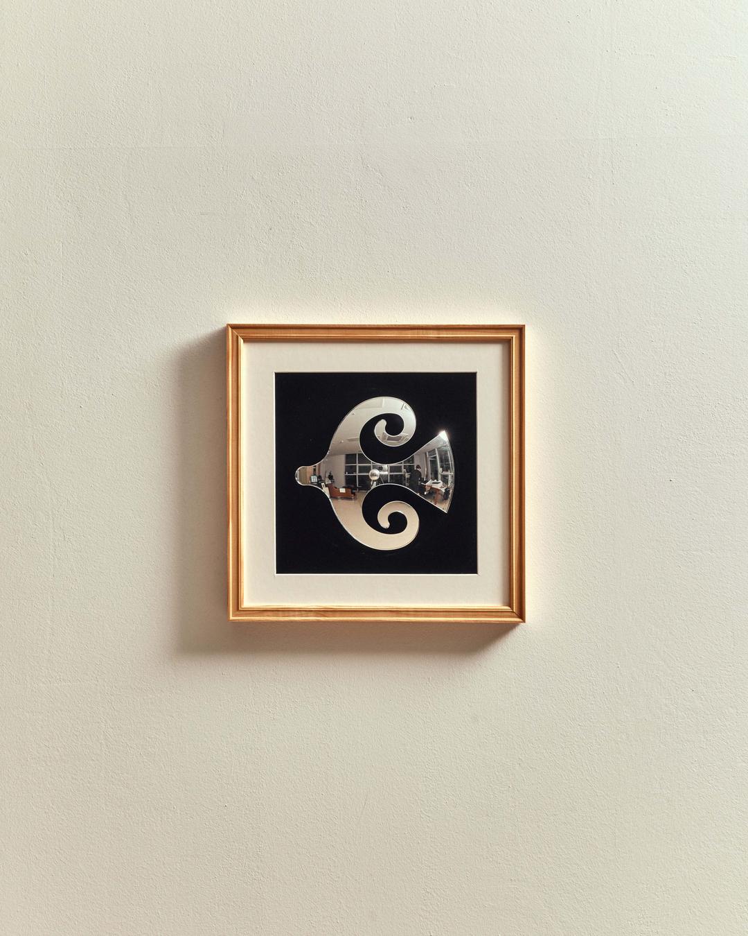 bird mirror SQUARE (natural)