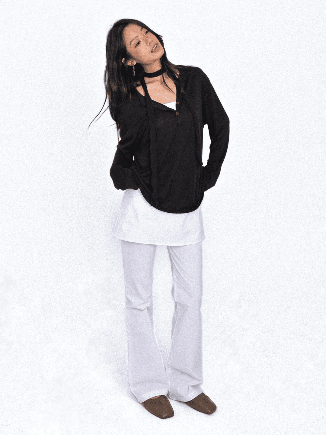 (품절임박) Dual Layer Bootcut White Pants