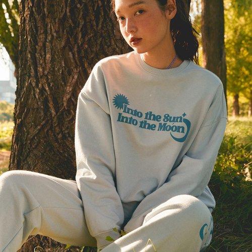 Sun And Moon Organic Cotton Sweatshirts Sky Blue