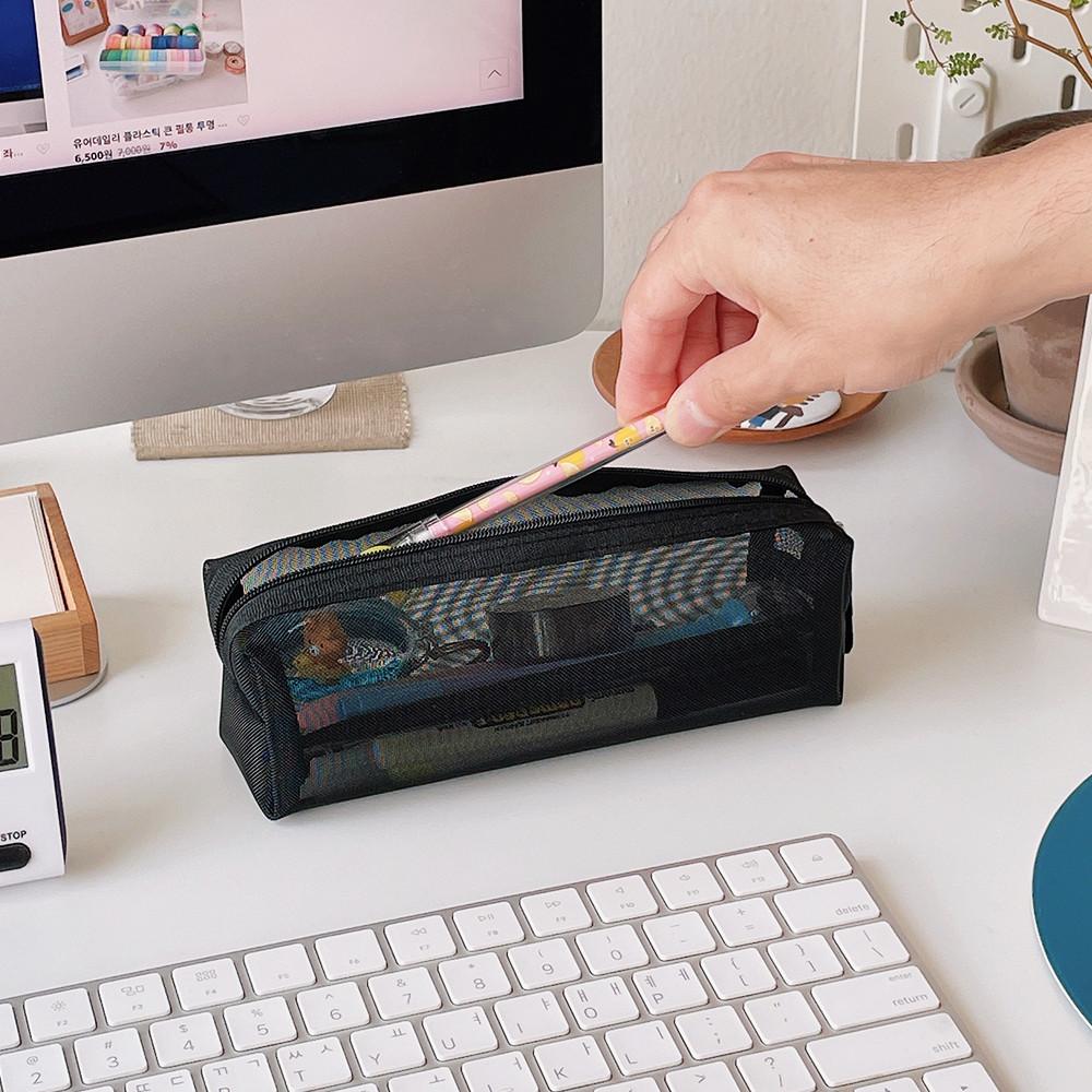 유어데일리 심플 메쉬 중학생 고등학생 대학생 투명 필통 모음전