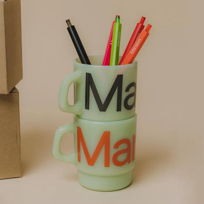 루프트맨션 밀크글라스 그린/오렌지