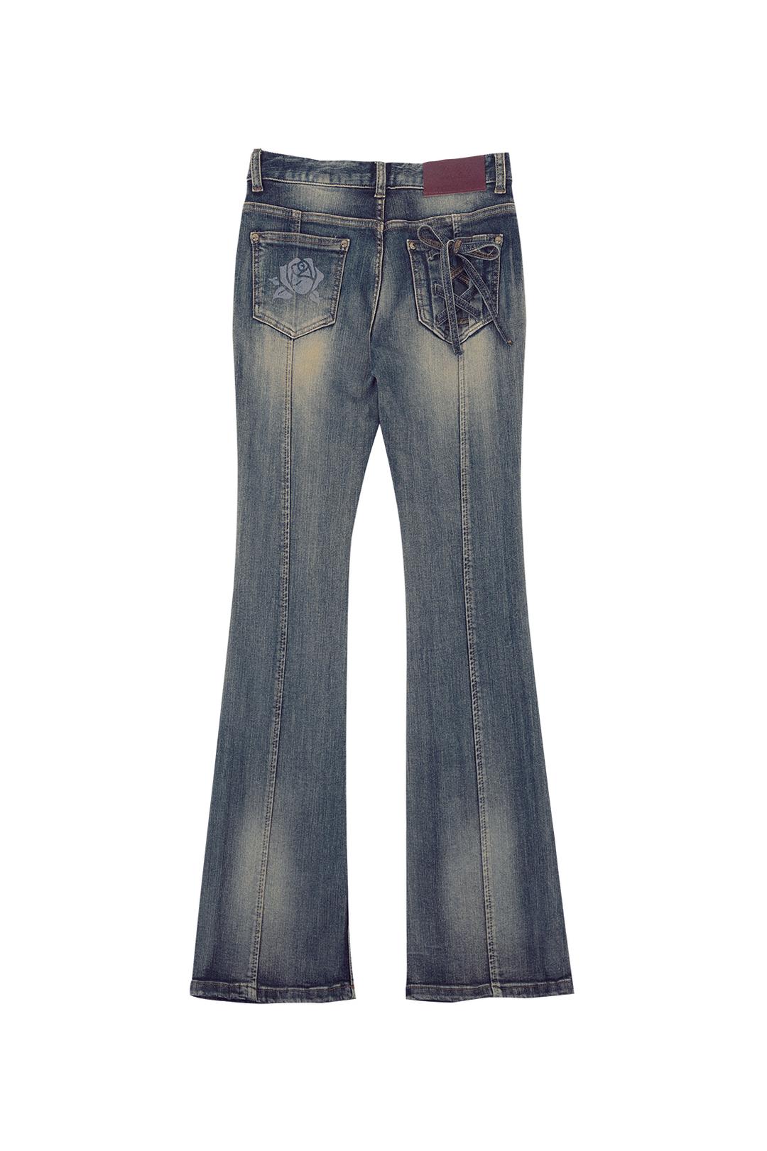 [7차재입고]ROSE BOOTS CUT DENIM # VINTAGE BLUE - 달링유어배드