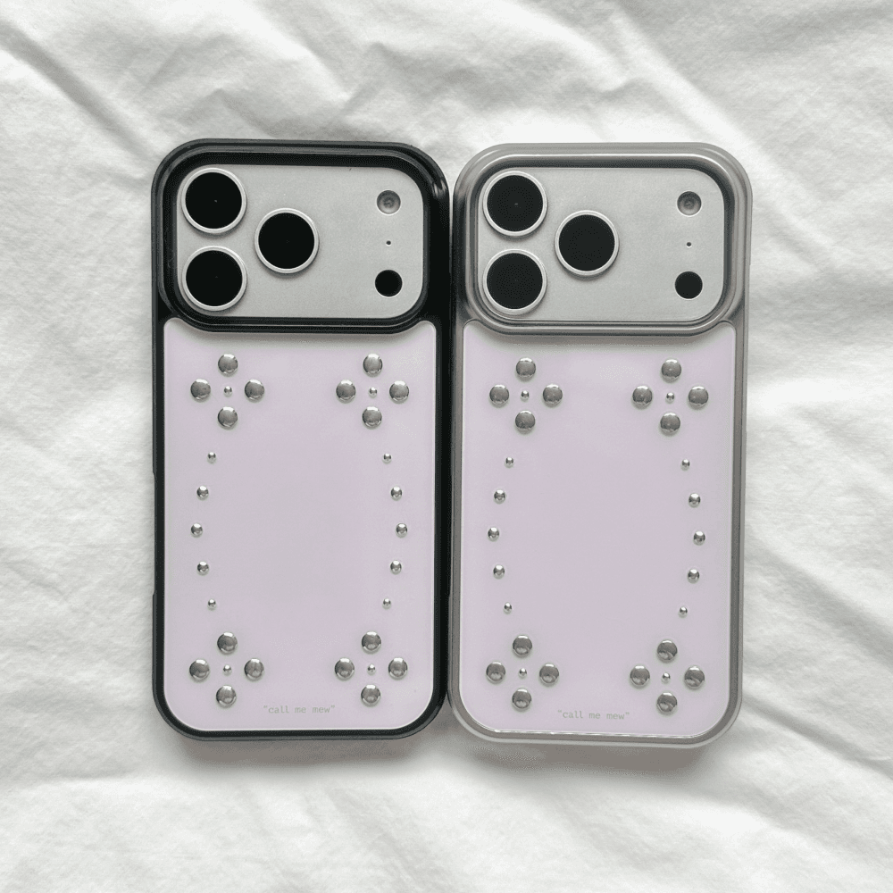 (실버/블랙) stud flower phone case_3 colors