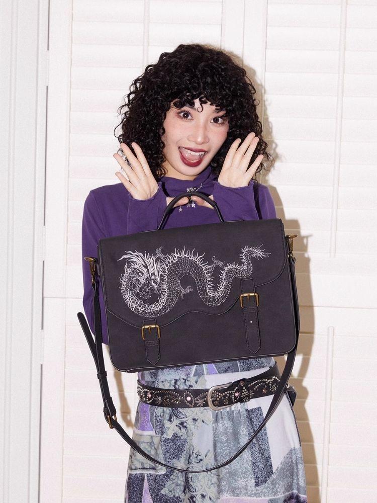 Dragon Line Sense Embroidery Small Backpack【s0000005130】