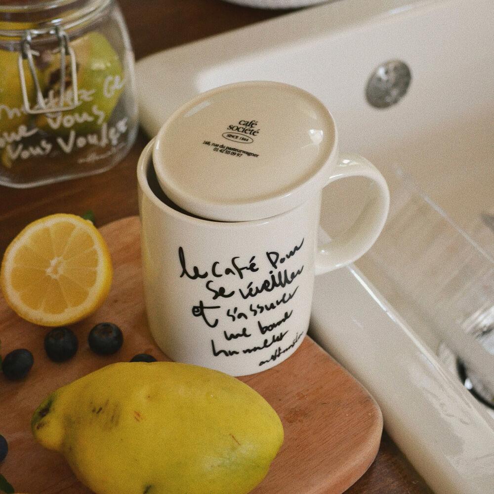 [onoffmansion] cafe au lait cover mug _black