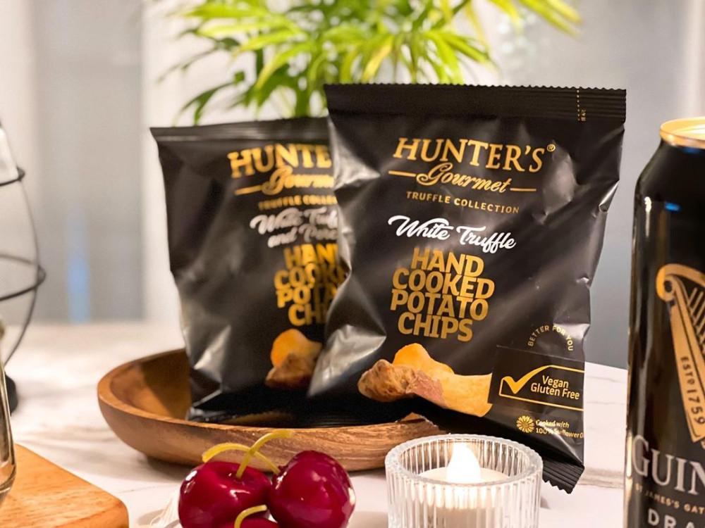 헌터스고메 감자칩 화이트 블랙트러플맛 간편안주 트랜스지방 콜레스테롤 제로 25g