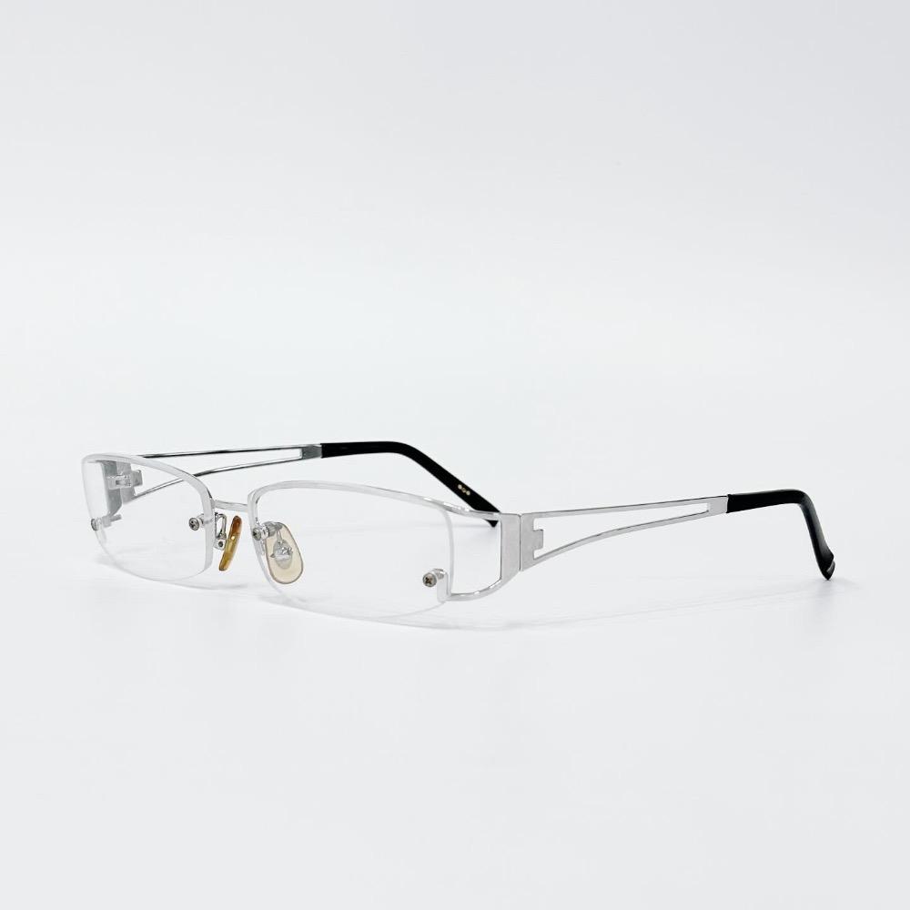 Silver retro rimless glasses