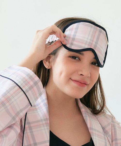 [ACC] PINK CHECK EYE MASK