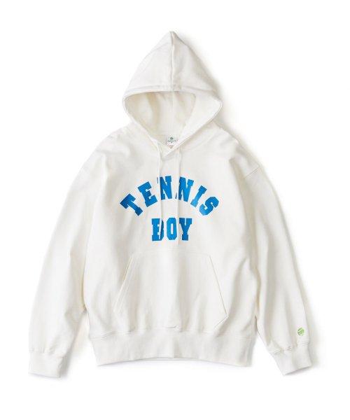 COLLEGE LOGO HOODIE WHITE
