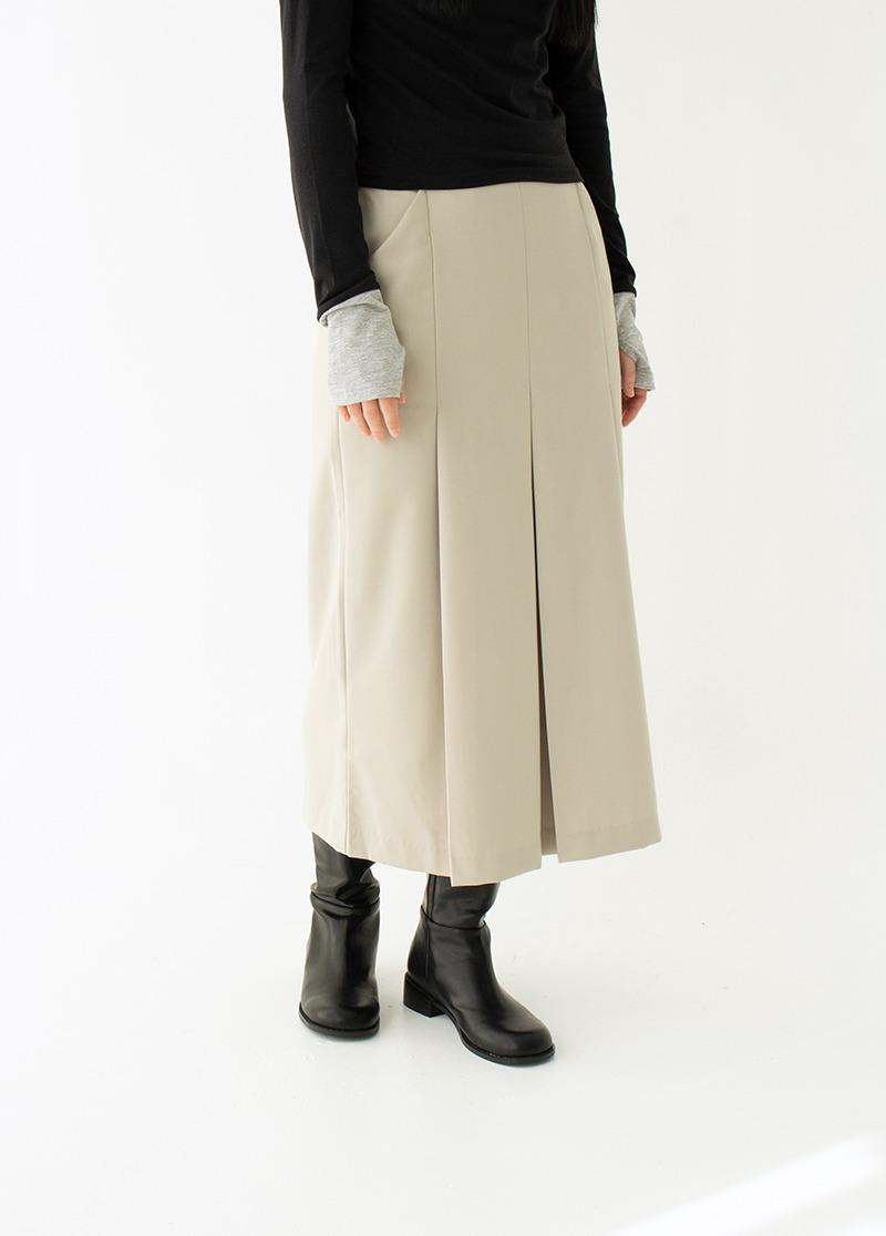 [skirt] 포켓 사이드 플리츠 스커트