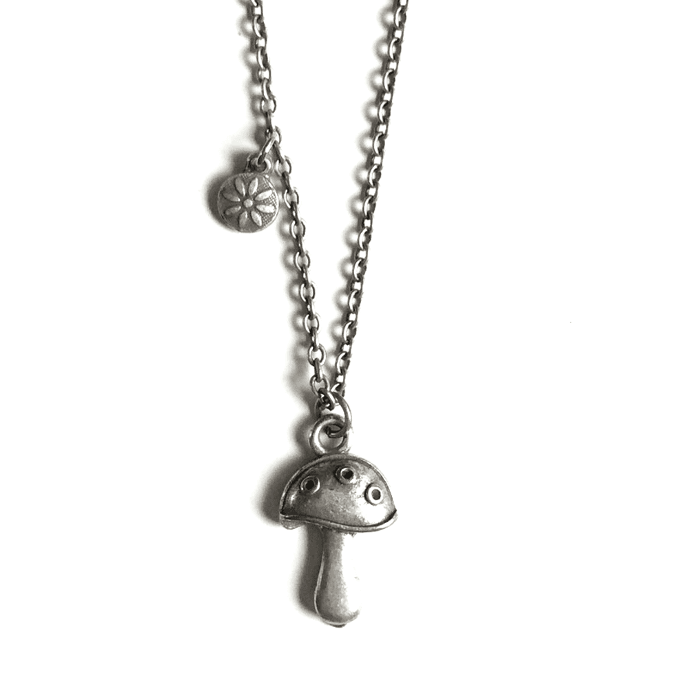 vintage mushroom necklace