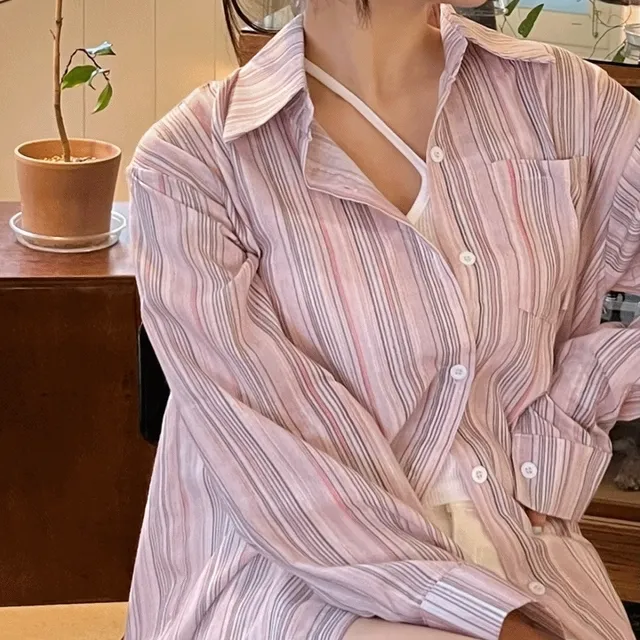 댑 빈티지 스트라이프 긴팔 셔츠 (2 color)