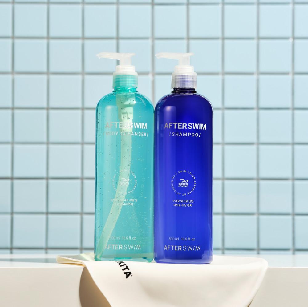 애프터스윔 샴푸&바디클렌저 500ml 세트 - 수영장 샴푸, 수영장 바디클렌저