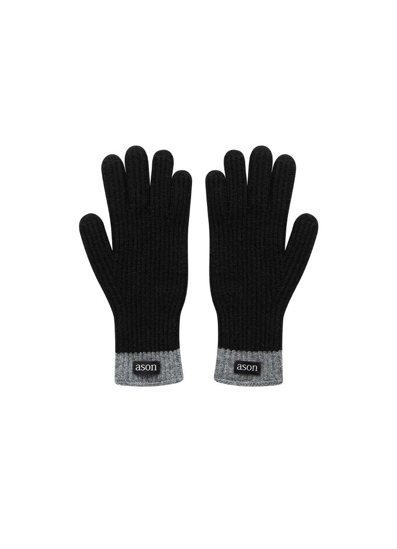 AURORA KNIT GLOVES / BLACK