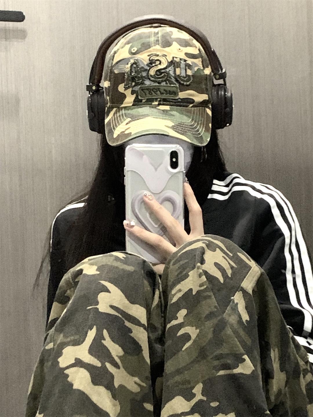 damage camo ball cap