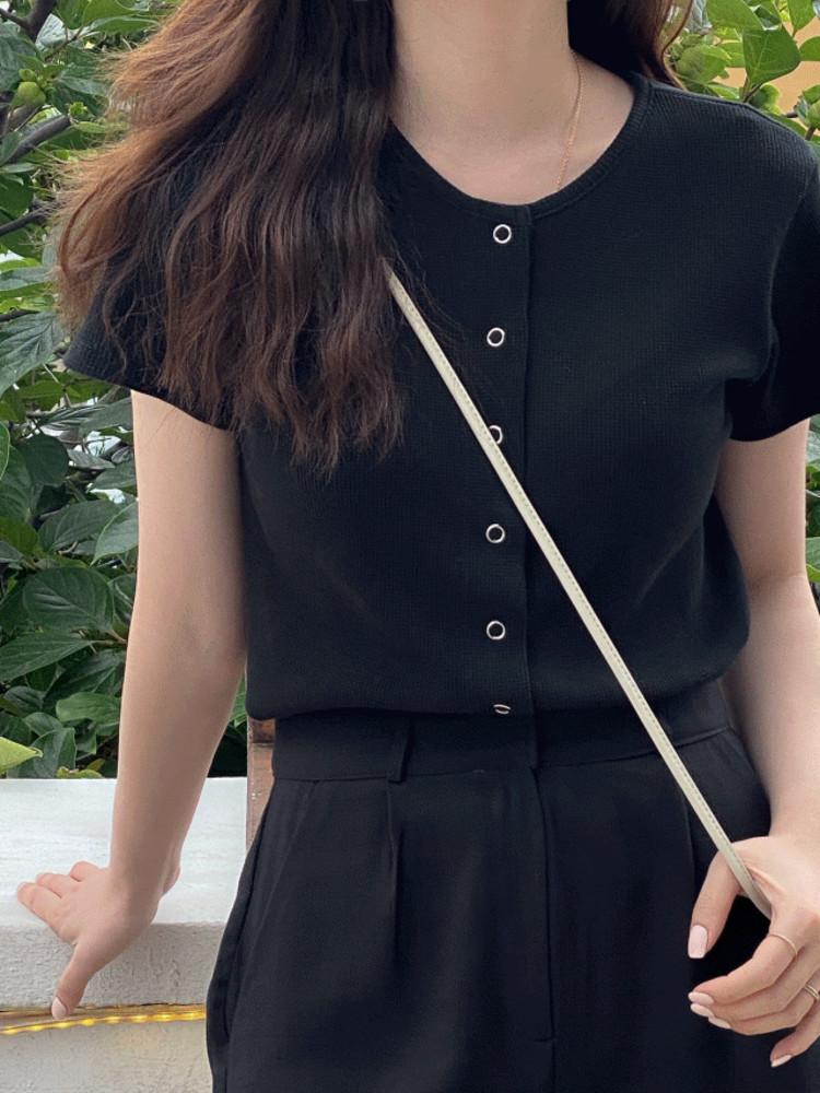 [BEST 5천장돌파!][베이지 제외 당일배송] 드온도 와플 반팔 린넨 크롭가디건