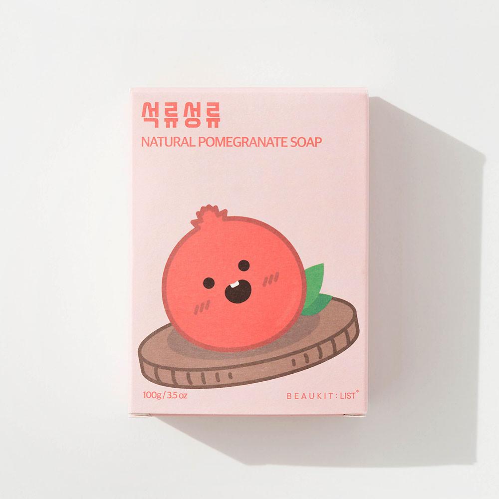 석류 천연비누 약산성 세수 여드름에좋은 좁쌀여드름 모낭염 비누
