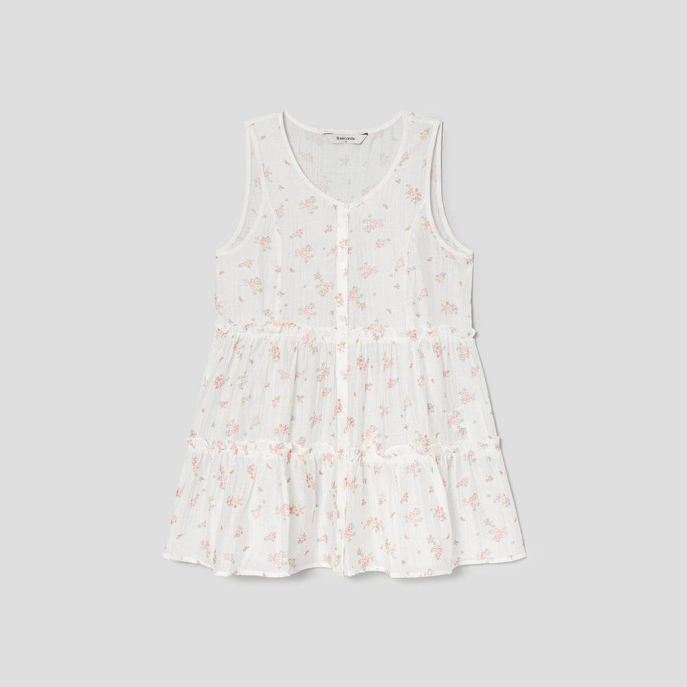 에잇세컨즈 프린트 미니 원피스  아이보리 (356471CC20)