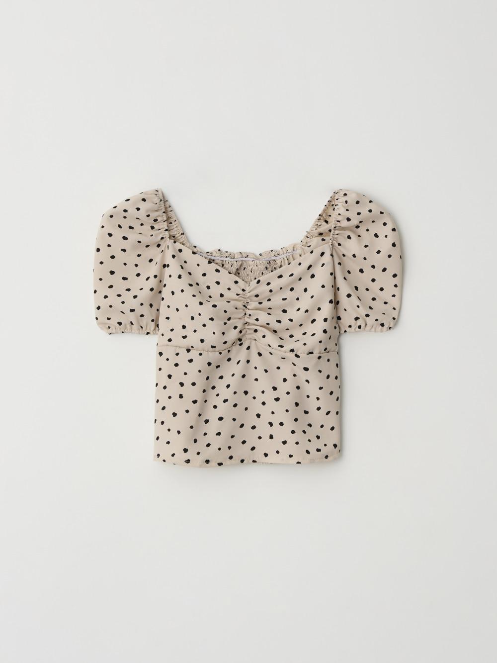 제니오 [made] 러블리 도트 블라우스 하프
