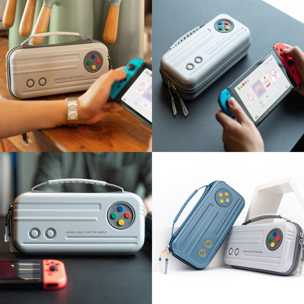 닌텐도 스위치 OLED 파우치 가방 하드 케이스 레트로 긱쉐어