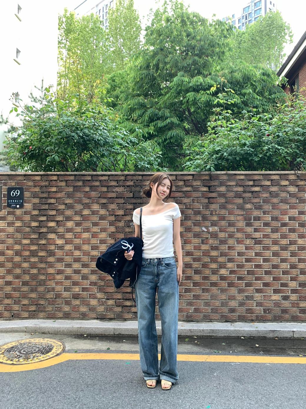 [ONLYFLILY X Luggageisland] Brushed Denim Pants