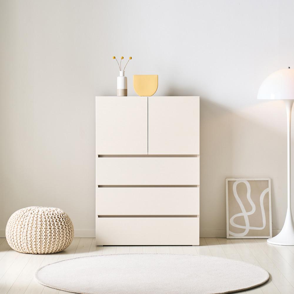 리엔까사 조아 도어 서랍장 800 (크림화이트)