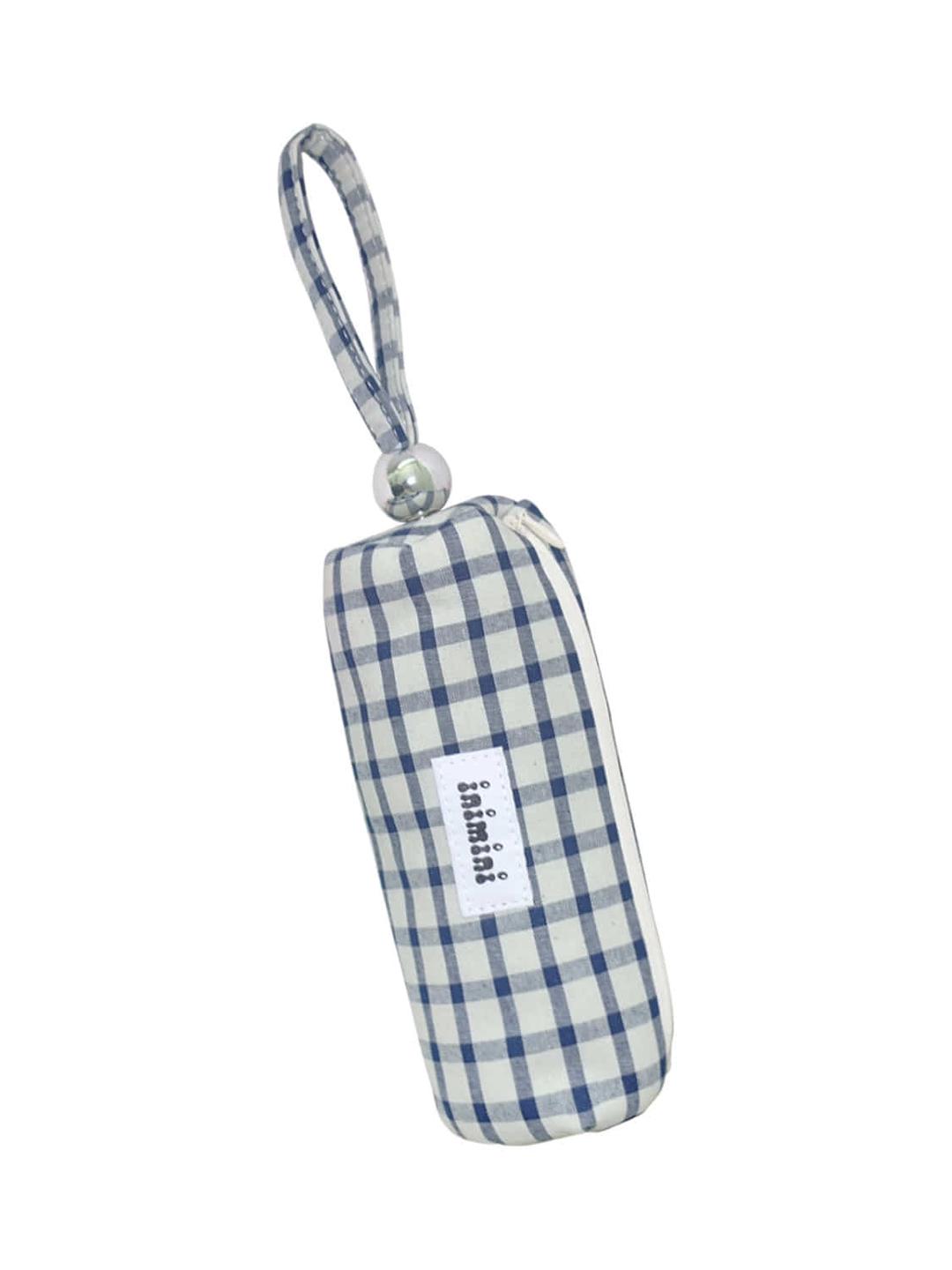 inimini 'Roll\' pouch navy check