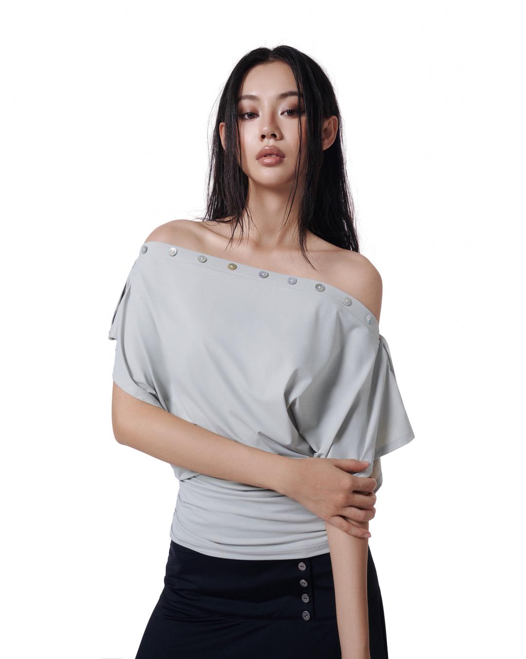 Opal Shell Top (Grey) – Plop Apparels