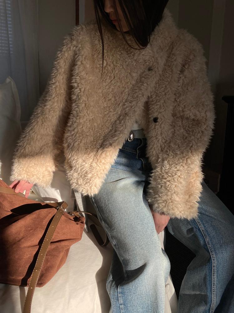 [미엔느] TODDY FUR JACKET / 토드 퍼 자켓 (2col)