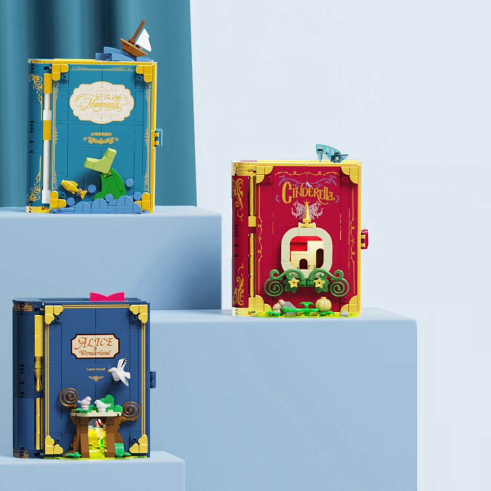 벨라 7type 국내 호환블럭 Wekki 동화마을 시리즈 스토리북 동화책 나노블럭 조명 브릭