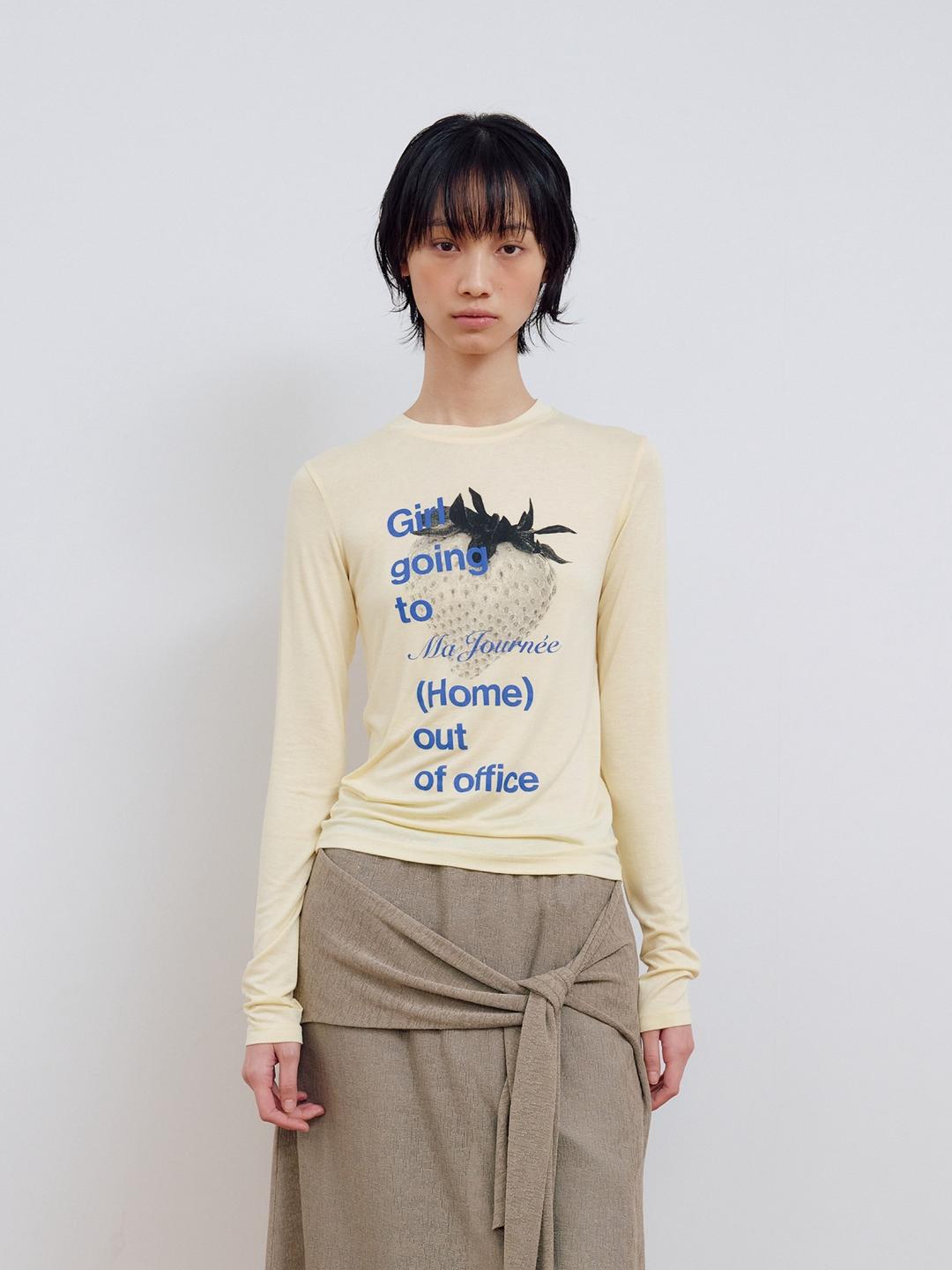 [03.21 순차출고_2차리오더]  M STRAWBERRY T-SHIRT_YELLOW