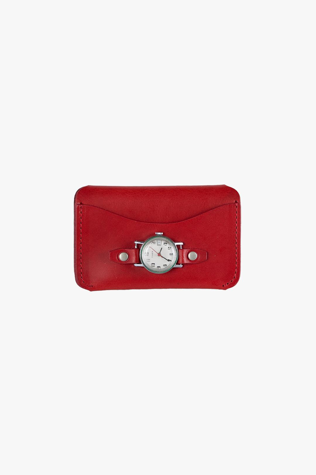 RED BUTTERO LEATHER VINTAGE WATCH WALLET