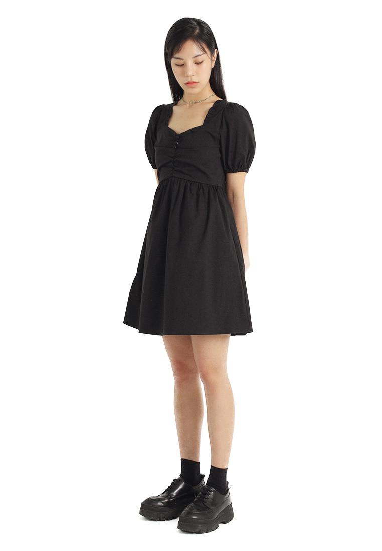 BACKLESS BABYDOLL DRESS_BLACK