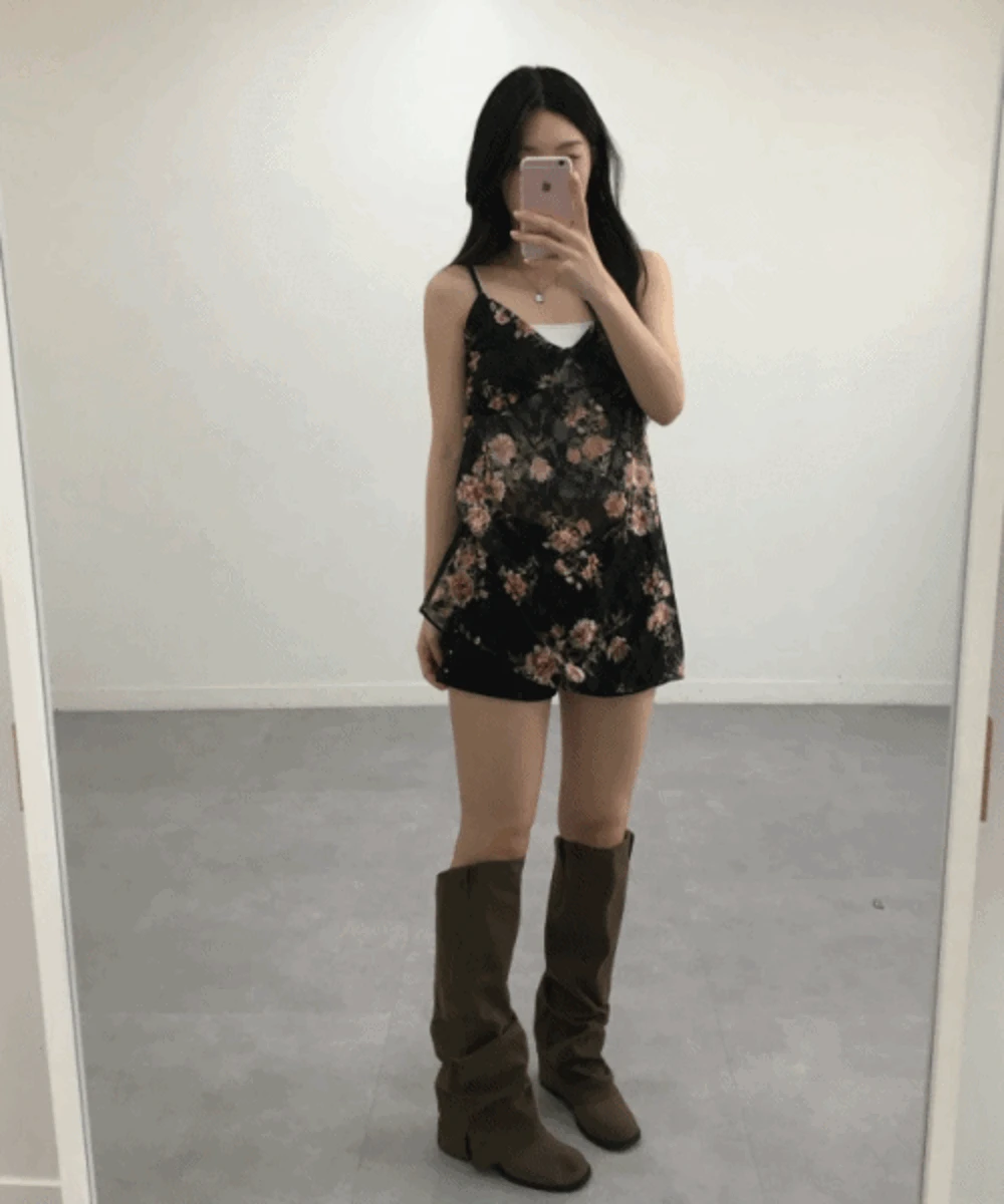 [레이어드/끈조절] 페스티벌 플라워 레이어드 나시원피스